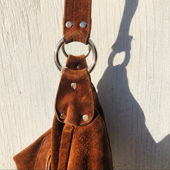 Vintage real leather fringe shoulder purse… - Picture 9 of 10